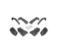 Élargisseurs D'aile Avec Lumière LED Noirs Pour Wrangler Pour JL High Line Avant Arrière ABS Passage De Roue Accessoires De Voiture FIXCOR