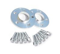 Élargisseurs de Voie Entretoises de roue pour Benz 2 pièces, 10 mm/12 mm, 5 x 4,4 pouces, 5 x 112 mm, avec filetage long, boulons à billes 14 x 1,5 mm(10mm silver-thin)