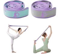 Elastic Band 2 Pieces Yoga Straps Elastic Bodybuilding Stretch Band Yoga Straps Band Exercise Strap Elastic For Stretching Body,8 Buckles