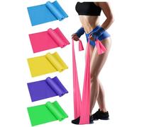 Elastic Band (5 Pieces),1.5 M Natural Latex Resistance Bodybuilding,Elastic Resistance Band For Physical Rehabilitation,Bodybuilding,Pilates,Home & Gym Yoga