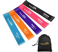 Elastic Bodybuilding [Pack Of 5] Exercise Bands For Women And Men 5 Levels Of Resistance Latex Elastic Bands For Pilates Gym Yoga Sport Home-Carry Bag Included