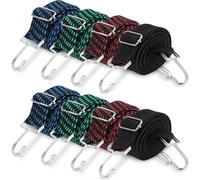 Elastic Bungee Cord With Hooks 8 Pieces,2 M Flat Luggage Tensioner,Adjustable Luggage Tensioner,2.5 Times Elasticity With Double Hooks For Cars,Motorcycles,Camping