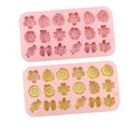 Elastic Confection Forms, Botanical Gel Shaping Kit, Double Unit Resin Casting Slab Func, Edible Safe Polymer Tooling, Artistic Impression Pattern Motif, Domestic Culinary Workstation Hub