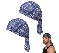 Elastic Cycling Sports Cap, Ultra-Light Elastic Cap, Breathable & Moisture-Wicking,Perfect Cycling Companion (Blue)