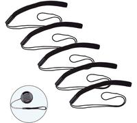Elastic Lens Caps to Prevent Losing Compatible with Canon/Nikon/Sony/Fujifilm/Olympus/Panasonic DSLR Cameras and More ¿ 5 Pieces, Black, 50