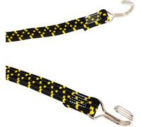 Elastic Rope With Hooks Steel 125 Cm 120% Extension For Camping Moving Home Travel Black