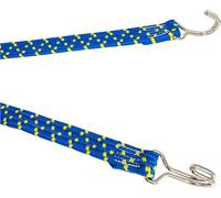 Elastic Rope With Hooks Steel 200 Cm 120% Extension For Camping Moving Home Travel Blue