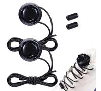 Elastic Shoe Laces Set, No Tie Rotating Lock, with 3cm Adjustable Knob Style Sneaker Laces, Quick Tighten Shoelace System Design, Comfort Fit Stretch Lace, for Outdoor Sports Travel Daily Uses