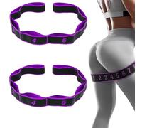 Elastic Tension Band, Numbered Resistance Bands for Working Out - 8 Segment Yoga Stretching Strap with Handles, Multi-Loop Exercise Bands for Dance, Pilates & Physical Therapy (J)