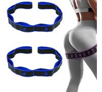 Elastic Tension Band, Numbered Resistance Bands for Working Out - 8 Segment Yoga Stretching Strap with Handles, Multi-Loop Exercise Bands for Dance, Pilates & Physical Therapy (L)