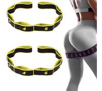 Elastic Tension Band, Numbered Resistance Bands for Working Out - 8 Segment Yoga Stretching Strap with Handles, Multi-Loop Exercise Bands for Dance, Pilates & Physical Therapy (K)