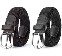 Elastic Woven Belt,105 Cm Men's Fabric Belt,Stretch Belt Elastic Braided Stretch Belt,Women's Woven Golf Belt Black + Brown,Bruno