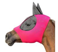 Élasticité Masque de Mouche de Cheval, Nylon Masque Anti-Mouches Protection,Anti-Mouches/Anti-UV(Pink)
