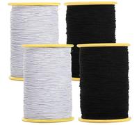 Élastique, 4 pièces de fil élastique pour la couture, cordon extensible de 0, 5 mm d'épaisseur, fil à coudre robuste pour fronces, smocks, perles, rassemblements pour un usage quotidien