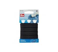 Elastico con asole+3 bottoni, or zack, 12 mm, 3 m, noir