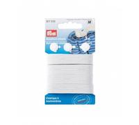 Élastique À Boutonnières Avec 3 Boutons 12mm X 3m - Prym - Certifié Oeko-Tex Blanc