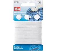 Élastique à boutonnières avec 3 boutons 12mm X 3m - Prym - certifié Oeko-Tex(...) - Blanc Blanc G