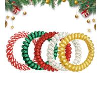 Élastique à Cheveux,Attaches Queue De Cheval Noël,Bandoulières Épaisses Sans Dommage - Pour Cheveux Fins Longs Épais Bouclés Fête Quotidien Gym Anniversaire Trajets