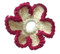 Élastique à cheveux au crochet pour femme - Jolis chouchous surdimensionnés en forme de fleur