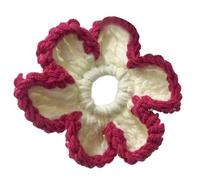 Élastique à cheveux au crochet pour femme - Jolis chouchous surdimensionnés en forme de fleur