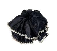 Élastique à cheveux avec perles élaborées pour femme - Élégant - Joli chouchou surdimensionné - Élastique à cheveux polyvalent