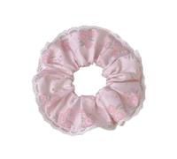 Élastique à cheveux élaboré pour femme avec nœuds et chouchous à motif floral