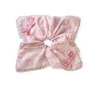 Élastique à cheveux élaboré pour femme avec nœuds et chouchous à motif floral