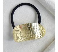 Élastique à cheveux en métal pour queue de cheval - Manchette géométrique pour queue de cheval - Tendance - Pour filles, cheveux dorés pour amis, , anniversaires, vacances