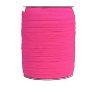Élastique à cheveux en satin et élasthanne, 15 mm, 100 m, rouleau de 1,6 cm, brillant, repliable, pour cheveux, bordure en dentelle, couture, rose virtuel, 11 mm, 45 m