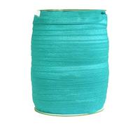 Élastique à cheveux en satin et élasthanne, 15 mm, 100 yards par rouleau, 1,6 cm, brillant, solide, pliable, avec bordure en dentelle, couture, bleu tornade, 37, 20 mm, 100 yards