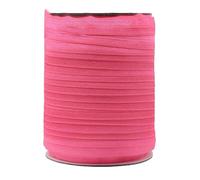 Élastique à cheveux en satin et élasthanne, 15 mm, 100 yards par rouleau, solide et brillant, à replier, avec bordure en dentelle, couture, rose fluo, 13 mm, 100 yards