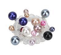 Élastique à cheveux en spirale pour femme, avec perles colorées, cordon téléphonique, support pour queue de cheval, (couleur)