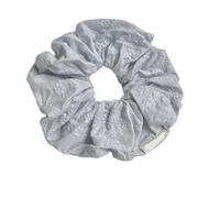 Élastique À Cheveux En Tissu 1PC Floral Embroidered Hair Scrunchies Set, Light Blue And Creamy White Ties, Elegant Accessories For Women(Blue)