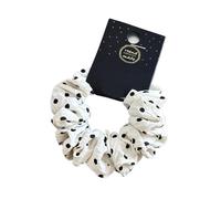 Élastique À Cheveux En Tissu 2pc 11cm/14cm Dot Cloth Scrunchies Women Elastic Hair Rubber Bands Accessories Tie Ring Rope Headdress Headwear(11cm White)