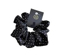 Élastique À Cheveux En Tissu 2pc 11cm/14cm Dot Cloth Scrunchies Women Elastic Hair Rubber Bands Accessories Tie Ring Rope Headdress Headwear(14cm Black)