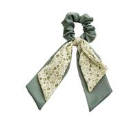 Élastique À Cheveux En Tissu 2pc Floral Hair Bands Bow Scrunchies Pontail Double-deck Scarf Ties Accessories Hairband Party(Color13)