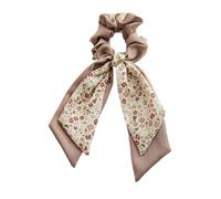 Élastique À Cheveux En Tissu 2pc Floral Hair Bands Bow Scrunchies Pontail Double-deck Scarf Ties Accessories Hairband Party(Color14)