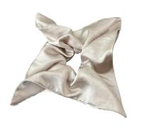 Élastique À Cheveux En Tissu 2pc Large Square Scrunchies Satin Silk Elastic Hair Bands Women Solid Ponytail Holder Ties Accessories(Apricot)