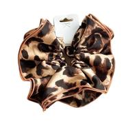 Élastique À Cheveux En Tissu 2pc Retro Leopard Print Hair Scrunchie Oversize Ring Ponytail Elastic Stretchy Hairband Rope For Woman Accessories(Color 2)