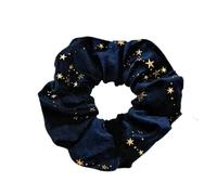 Élastique À Cheveux En Tissu 2pc Velvet Star Scrunchies Elastic Hair Bands Women Headbands Ponytail Holder Ties Winter Accessories(Deep Blue)