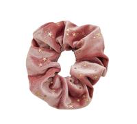 Élastique À Cheveux En Tissu 2pc Velvet Star Scrunchies Elastic Hair Bands Women Headbands Ponytail Holder Ties Winter Accessories(Pink)