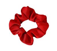 Élastique À Cheveux En Tissu 2pc Women Red Scrunchies Satin Elastic Hair Bands Ponytail Holders Tie Solid Color Rope Scrunchy Rubber Band Rings(10cm)
