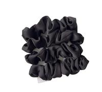 Élastique À Cheveux En Tissu 3/4/5 PCS Elastic Bands Elegant Solid Color Satin Pleated Scrunchies Woman Strong Ponytail Hair Ties Accessories(Color6-4PCS)