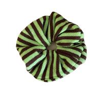 Élastique À Cheveux En Tissu 3pc Colorful Striped Ponytail Knitted Hair Scrunchies For Women(Color 1)