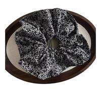 Élastique À Cheveux En Tissu 3pc Leopard Print Oversized Scrunchie For Women Elastic Big Hair Tie Girls Black Rubber Bands Retro Rope(Color 6)