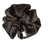 Élastique À Cheveux En Tissu 3pc Leopard Print Oversized Scrunchie For Women Elastic Big Hair Tie Girls Black Rubber Bands Retro Rope(Color 2)