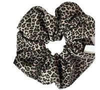 Élastique À Cheveux En Tissu 3pc Leopard Print Oversized Scrunchie For Women Elastic Big Hair Tie Girls Black Rubber Bands Retro Rope(Color 1)