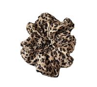 Élastique À Cheveux En Tissu 3pc Leopard Print Oversized Scrunchie For Women Elastic Big Hair Tie Girls Black Rubber Bands Retro Rope(Color 3)