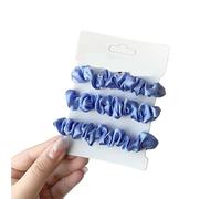 Élastique À Cheveux En Tissu 3pcs/set Woman Silk Hair Scrunchies Set Solid Colors Rubber Band Ponytail Holders Ties Women Accessories(Color 21)