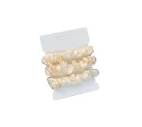 Élastique À Cheveux En Tissu 3pcs/set Woman Silk Hair Scrunchies Set Solid Colors Rubber Band Ponytail Holders Ties Women Accessories(Color 1)